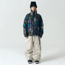 헬로우 스노우보드복 코디세트 #5 / 2526 헬로우 스노우보드복 자켓 인슐레이션 산그리메 - 정글 + 2526 헬로우 스노우보드복 팬츠 2L 디코이 - 그레인