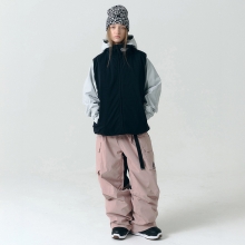 헬로우 스노우보드복 코디세트 #12 / 2526 헬로우 스노우보드복 자켓 2L 케이브맨 베스트 - 블랙 + 2526 헬로우 스노우보드복 팬츠 2L 팜파스 - 블라썸