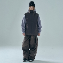 헬로우 스노우보드복 코디세트 #15 / 2526 헬로우 스노우보드복 자켓 2L 케이브맨 베스트 - 더스티그레이 + 2526 헬로우 스노우보드복 팬츠 2L 디코이 - 브라운