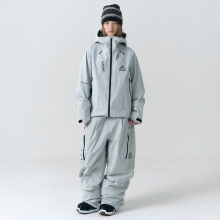 헬로우 스노우보드복 코디세트 #23 / 2526 헬로우 스노우보드복 자켓 3L 아우라 - 퀼그레이 + 2526 헬로우 스노우보드복 팬츠 2L 엘리시움 - 퀼그레이