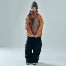 헬로우 스노우보드복 코디세트 #41 / 2526 헬로우 스노우보드복 자켓 2L 팜파스 - 선셋씨 + 2526 헬로우 스노우보드복 팬츠 2L 디코이 - 블랙