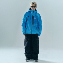 헬로우 스노우보드복 코디세트 #43 / 2526 헬로우 스노우보드복 자켓 2L 팜파스 - 블루씨 + 2526 헬로우 스노우보드복 팬츠 2L 아우라 - 블랙