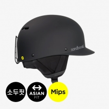 2526 샌드박스 아시안 핏 보드 스키 헬멧 밉스 클래식 2.0 - 블랙 (CL2MP-SNO-ASA-BLK)