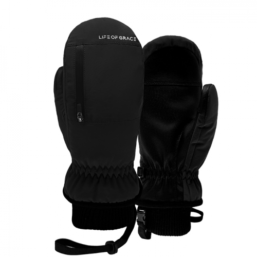 2526 로그 남녀공용 스노우보드 벙어리 장갑 OG 미튼 - 블랙/블랙 25LOG-B/B