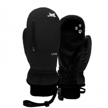 2526 로그 남녀공용 스노우보드 벙어리 장갑 큐트 캣 - 블랙/블랙 25LCC-B/B