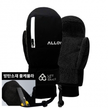 2526 로그 남녀공용 스노우보드 벙어리 장갑 프로 케블라 얼로이 X 로그 - 블랙/화이트 25LPKAXL-B/W