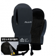 2526 로그 남녀공용 스노우보드 벙어리 장갑 프로 케블라 얼로이 X 로그 - 딥 그레이/블랙 25LPKAXL-DG/B