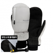 2526 로그 남녀공용 스노우보드 벙어리 장갑 프로 케블라 얼로이 X 로그 - 아이보리/화이트 25LPKAXL-I/W