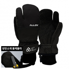 2526 로그 남녀공용 스노우보드 삼지 장갑 프로 케블라 얼로이 X 로그 트리거 - 블랙 25LPKAXLT-BK