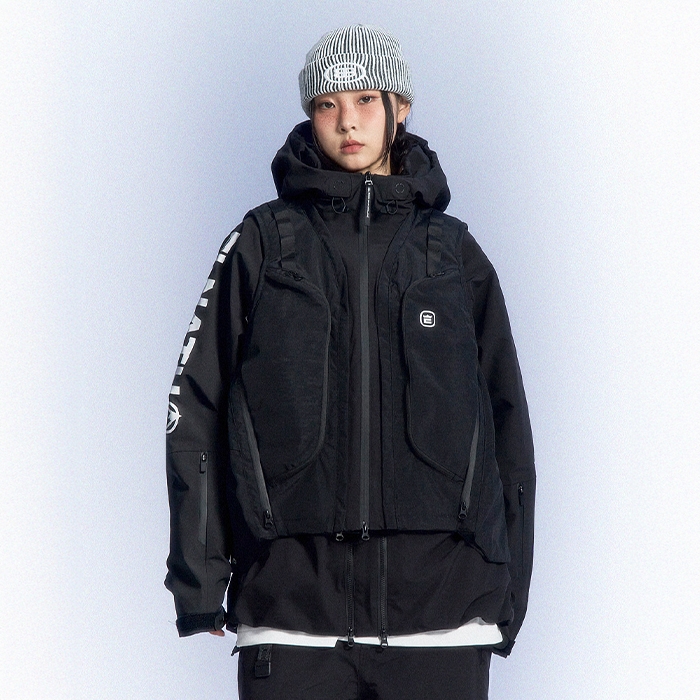 2526 엘나스 스노우보드복 자켓 제트 - 블랙