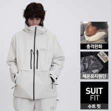 2526 로그 스노우보드복 자켓 인피니트 APX 3L 슈트핏 - 오프화이트 (25INFJK-OW)