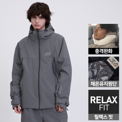 2526 로그 스노우보드복 자켓 아날로그 APX 3L 릴렉스핏 - 그레이 (25ANAJK-GR)