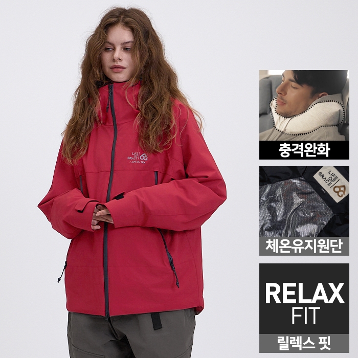 2526 로그 스노우보드복 자켓 아날로그 APX 3L 릴렉스핏 - 레드 (25ANAJK-RD)