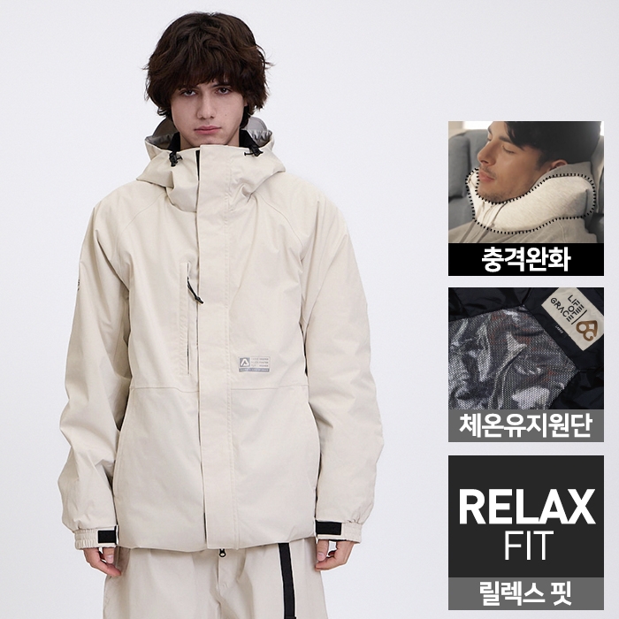 2526 로그 스노우보드복 자켓 얼로이 X 로그 LTD 릴렉스핏 - 크림 (25AXLJK-CR)