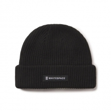 2526 화이트 스페이스 스노우보드 비니 리브드 - 블랙 (25039MA)