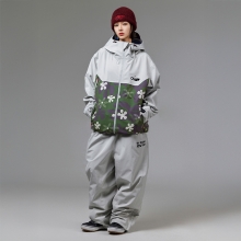 오비오 스노우보드복 코디세트 #6 2526 오비오 스노우보드복 자켓 오닉스 3L - 빈티지 플라워 (25JK-07-VF) + 2526 오비오 스노우보드복 팬츠 오버핏 라이즈 - 프로스트 (25PT-01-PR)