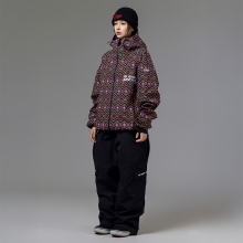 오비오 스노우보드복 코디세트 #10 2526 오비오 스노우보드복 자켓 하트워크 3L - 노딕 (25JK-06-NO) + 2526 오비오 스노우보드복 팬츠 오버핏 헤이즈 - 제트 블랙 (25PT-03-JB)