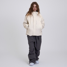 로그 스노우보드복 코디세트 #7 2526 로그 스노우보드복 자켓 힙힙 오버핏 - 크림 (25HIPJK-CR) + 2526 로그 스노우보드복 팬츠 힙힙 오버핏 - 차콜 (25HIPPT-CC)