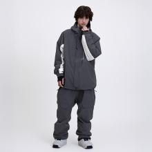 로그 스노우보드복 코디세트 #11 2526 로그 스노우보드복 자켓 얼로이 X 로그 LTD 릴렉스핏 - 차콜/크림 (25AXLJK-C/C) + 2526 로그 스노우보드복 팬츠 얼로이 X 로그 LTD 릴렉스핏 - 차콜 (25AXLPT-CC)