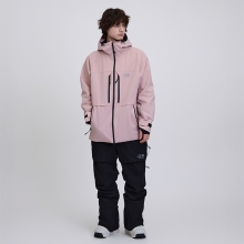 로그 스노우보드복 코디세트 #33 2526 로그 스노우보드복 자켓 인피니트 APX 3L 슈트핏 - 파우더 핑크 (25INFJK-PP) + 2526 로그 스노우보드복 팬츠 인피니트 APX 3L 슈트핏 - 블랙 (25INFPT-BK)