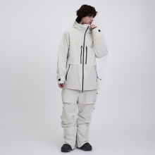 로그 스노우보드복 코디세트 #36 2526 로그 스노우보드복 자켓 인피니트 APX 3L 슈트핏 - 오프화이트 (25INFJK-OW) + 2526 로그 스노우보드복 팬츠 인피니트 APX 3L 슈트핏 - 오프화이트 (25INFPT-OW)