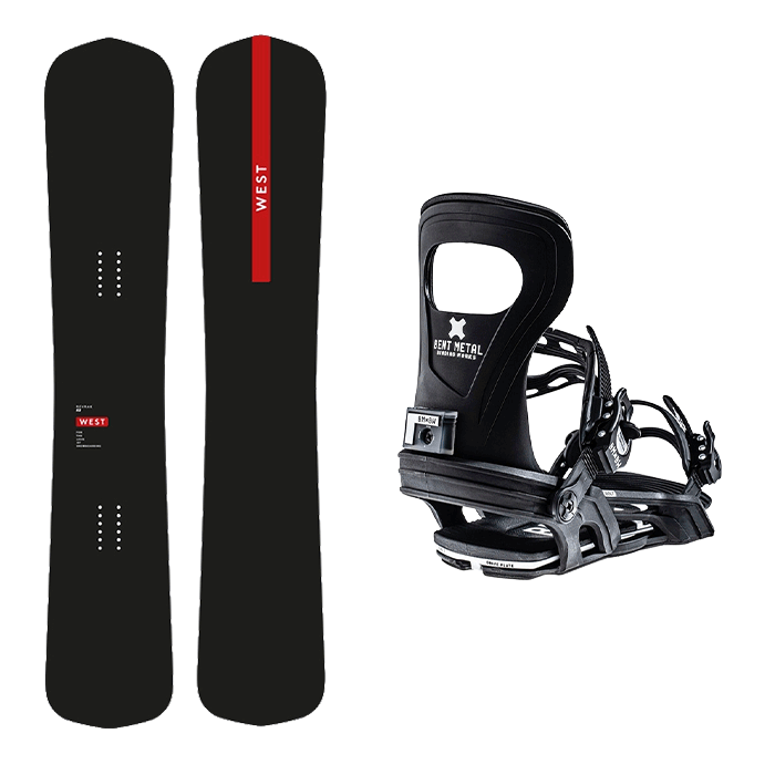 웨스트 스노우보드 카버 한정판 데크 - 158 163 + 2324 벤트메탈 스노우보드 바인딩 볼트 - 화이트 or 블랙