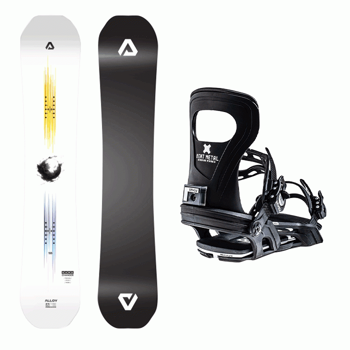 2426 얼로이 스노우보드 게임 체인져 데크 - 155 + 2324 벤트메탈 스노우보드 바인딩 볼트 - 화이트 or 블랙