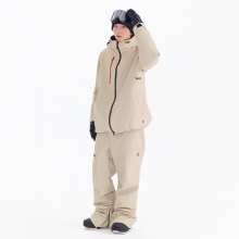 요비트 스노우보드복 코디세트 #7 2526 Yobeat ORORA Jacket - LT BEIGE + 2526 Yobeat JULYME Pants - LT BEIGE
