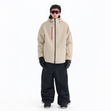 요비트 스노우보드복 코디세트 #10 2526 Yobeat ORORA Jacket - LT BEIGE + 2526 Yobeat SISI Pants - BLACK