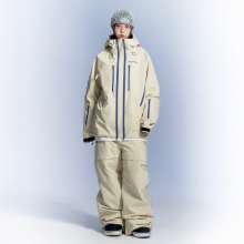 엘나스 스노우보드복 코디세트 #20 2526 엘나스 스노우보드복 자켓 제트 - 크림 + 2526 엘나스 스노우보드복 팬츠 메이져 - 크림 25EP-04-CR