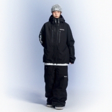 엘나스 스노우보드복 코디세트 #21 2526 엘나스 스노우보드복 자켓 제트 - 블랙 + 2526 엘나스 스노우보드복 팬츠 메이져 - 블랙 25EP-04-BK
