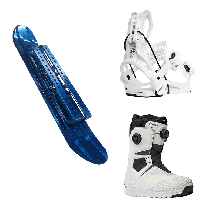 2526 스노몬스 스키에이트 숏스키 메탈 스마일 리프트 세트 + 2526 플로우 니데커 스노우보드 바인딩 페닉스 + 2526 니데커 스노우보드 부츠 알타이