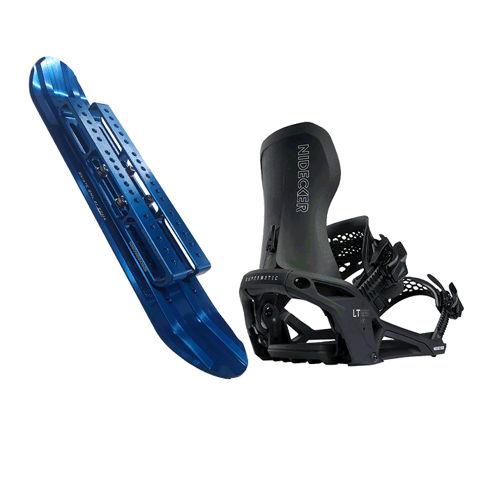 2526 스노몬스 스키에이트 숏스키 메탈 스마일 리프트 세트 + 2526 니데커 라이트닝 슈퍼매틱 스노우보드 바인딩