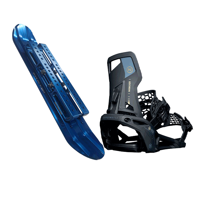 2526 스노몬스 스키에이트 숏스키 메탈 스마일 리프트 세트 + 2425 니데커 슈퍼매틱 스노우보드 바인딩 - 화이트 or 블랙