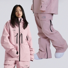 로그 스노우보드복 코디세트 #45 / 2425 인피니트 프로 슈트핏 - 파우더핑크 + 2526 인피니트 APX 3L 슈트핏 - 파우더핑크 (24INFJK-PP + 25INFPT-PP)