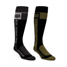 2627 686 육팔육 스노우보드 양말 메리노 플로우 2개입 - 어쏘티드 (27M6WNSOC145AST)