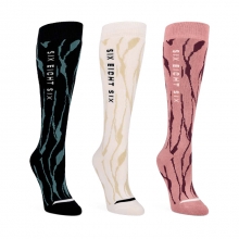 2627 686 육팔육 여성용 스노우보드 양말 세파 3개입 - 어쏘티드 (27M6WNSOC326AST)