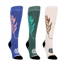 2627 686 육팔육 여성용 스노우보드 양말 윌로우 3개입 - 어쏘티드 (27M6WNSOC331AST)