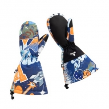 2627 위두 아동용 스노우보드 벙어리 장갑 코스모 스프레이프린트 미튼