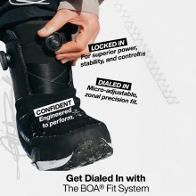 2627 버튼 남성용 스노우보드 부츠 룰러 보아 (와이드) - 블랙 (2031710A02)