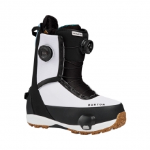 2627 버튼 스텝온 여성용 스노우보드 부츠 웨이브레인지 플러스 (와이드) - 블랙/화이트 (3078811A61)