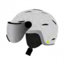 2627 지로 보드 스키 헬멧 바이저 뷰 밉스 아시안 핏 - 매트 펄 화이트 실버