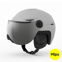 2627 지로 보드 스키 헬멧 바이저 뷰 밉스 아시안 핏 - 매트 라이트 그레이