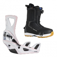 2627 버튼 스텝온 여성용 스노우보드 바인딩+부츠 리플렉스 - 핑크 아웃라인 + 하이샷 와이드 - 블랙 1728416FBJ+3029511A02