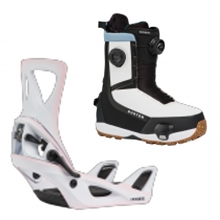 2627 버튼 스텝온 여성용 스노우보드 바인딩+부츠 리플렉스 - 핑크 아웃라인 + 하이샷 플러스 와이드 - 블랙/화이트 1728416FBJ+3078711A61