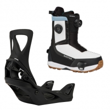 2627 버튼 스텝온 여성용 스노우보드 바인딩+부츠 리플렉스 - 블랙 + 하이샷 플러스 와이드 - 블랙/화이트 1728416A02+3078711A61