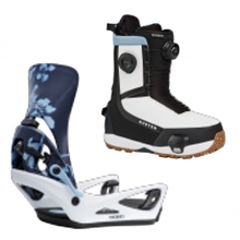 2627 버튼 스텝온 여성용 스노우보드 바인딩+부츠 렉사 X - 싸이아노타입 플로랄/화이트 + 하이샷 플러스 와이드 - 블랙/화이트 3079410FBD+3078711A61