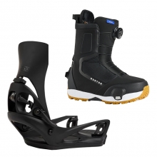 2627 버튼 스텝온 여성용 스노우보드 바인딩+부츠 렉사 X - 블랙 + 하이샷 와이드 - 블랙 3079410A02+3030111A02