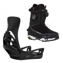 2627 버튼 스텝온 여성용 스노우보드 바인딩+부츠 렉사 X - 블랙 + 하이샷 X 와이드 - 블랙 3079410A02+3030211A02