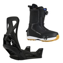 2627 버튼 스텝온 남성용 스노우보드 바인딩+부츠 리플렉스 - 블랙 + 하이샷 와이드 - 블랙 1728316A02+3029511A02